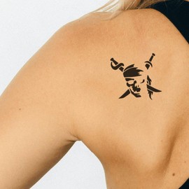 Fake Tattoo Pirate - Temporalis® | Temporary Tattoos for Adults - EU Certified Cosmetics, Vegan & Waterproof - Lasts 1 to 2 Weeks [Pirate Skull]