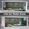 1/64 Model Car Display Case Diecast Diorama Garage，Simulated Parking Lot