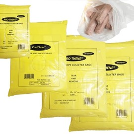 Pro-Thene | 1000 x Strong White HDPE Butcher Counter Bags for Food Use - 12 Micron - Semi-Transparent Plastic Polythene Bags, Freezer Safe, Meat, Veg, Fruit (Small - 8" x 10")