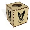 Square 'Basenji' Wooden Tissue Box Cover (TB00062190)