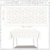 HNH Christmas White Table Covers Disposable Snowflake Tablecloths 2 Pieces