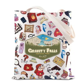 Gravity Cartoon Characters Inspired Tote Bag Twins Pines Mysteries Shack Shoulder Bag (Gravity F UK 2)