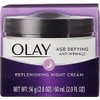 Crema nocturna antiarrugas OLAY Age Defying de 2 onzas, Paquete