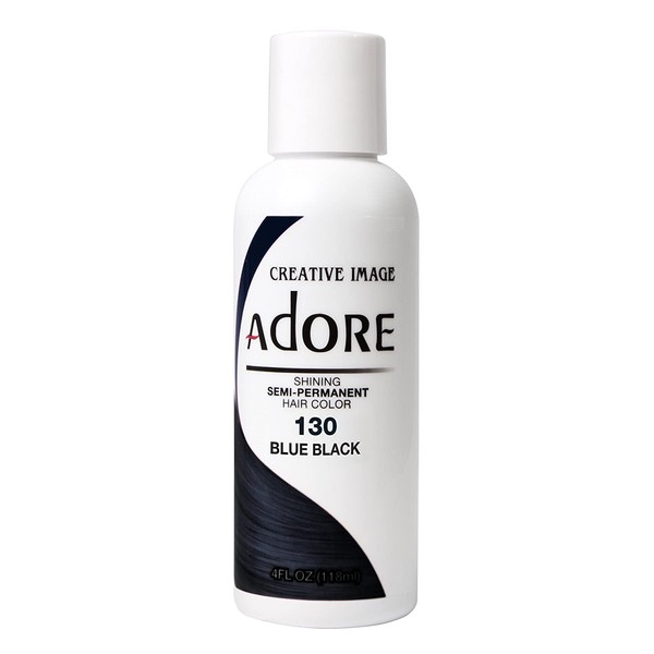 Adore Semi-Permanent Haircolor #130 Blue Black 4 Ounce (118ml)