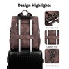 FADEON Leather Laptop Backpack for Women, Designer Ladies Work Travel