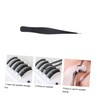 BIUDECO 6pcs Stainless Steel Eyelash Tweezers for Makeup Application Precision