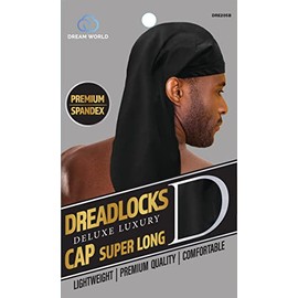 Dream World Spandex DreadLocks Cap Super Long Black