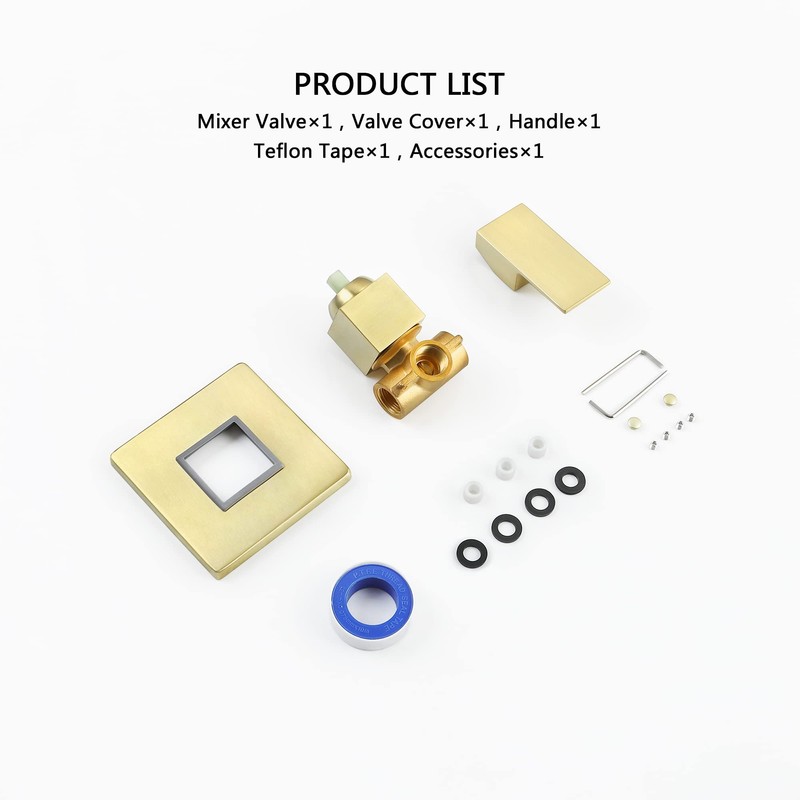 SKOWLL Shower Valve Bathroom Control Valve Kit, Wall Mount Black