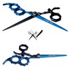 Two Finger Insert Blue and Black Hair Salon Barber Scissors