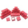 25 Pink Rose Cotton Ring Gift Boxes Jewelry Display