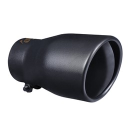 Exhaust tip -2.5'' Inlet Bolt on Design - Stainless Steel Car Muffler Tips 2.5" ID x 3.5"OD x 6 1/4"L (Black)
