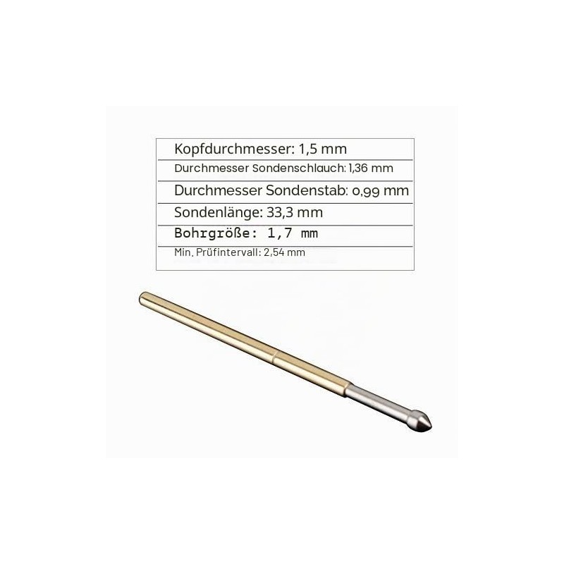 Pogo Pins, Pack of 100 P100-E2 Spring Contact with 1.5