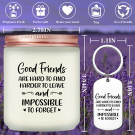 Risnoae Best Friend Gift for Women - Good Friends are Hard to Find Candles - Best Friend Christmas Gifts for Women - Birthday, Friendship Gifts for Women Friends