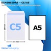 GP Globe Packaging 50 x C5 A5 White Window Self