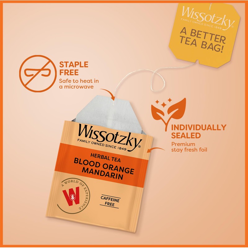 Wissotzky Blood Orange Mandarin Herbal Tea (3 Pack - 60