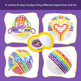 Juguetes sensoriales de actividad, juguetes de silicona para aliviar el estrés, ansiedad, TDAH y calma, bola sensorial para autismo para niños a partir de 3 años y adultos, una bola y 16 cuerdas