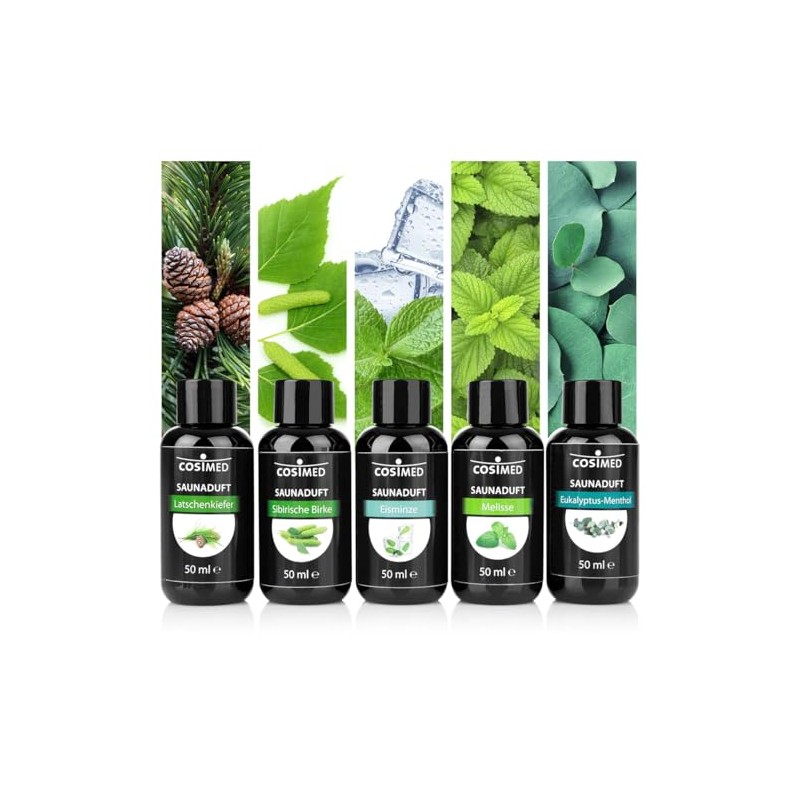 Sport-Tec Saunaduft-Set: 5 Flaschen à 50 ml, Made in Germany,
