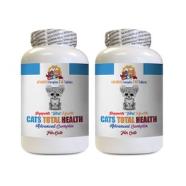 Immune Support for Cats - Cats Total Health Complex - Immune Support - Hair Coat Oral Eye Urinary Care - Vitamin c for Cats - 2 Bottles (120 Tablets)