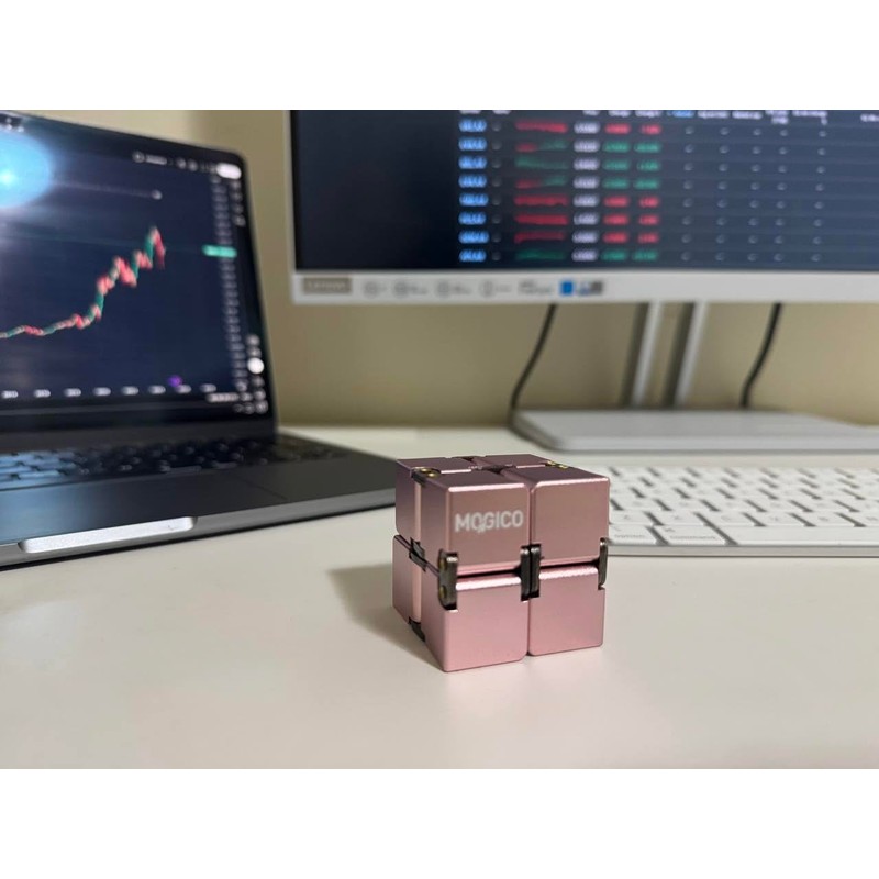 Mogico Premium Aluminium Infinity Cube, Metal Fidget Toy for Stress