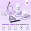 SAVILAND Acrylic Nail Kit: 30g Clear Acrylic Powder and 60ml