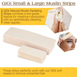 GiGi Small & Large Muslin Strips 100 Ct Each, 200 Pack