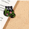 Cartoon Floral Cat Brooch, Funny Anime Enamel Lapel Pins Bulk