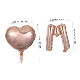 LIFKOME 1 Set Graduation Party Balloons We Will Alphabet Balloons Rose Gold Letters Heart for Graduation Celebrations Themed Parties