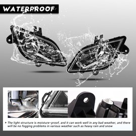 Led Fog Light Compatible with Freightliner Cascadia 2018-2024 Pair Set Fog Lamp DOT and SAE Approved (Chrome)