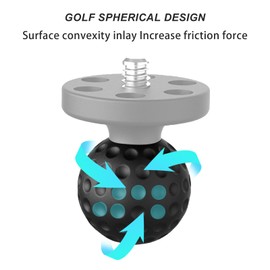 1" Ball Mount Adapter with 1/4"-20 Threaded Stud for Insta360 ACE Pro One X3 X2 X R RS GO 3 2, Go Pro Hero, DJI OSMO, Compatible with RAM Ball Head Mounts B Size Double Socket Arm