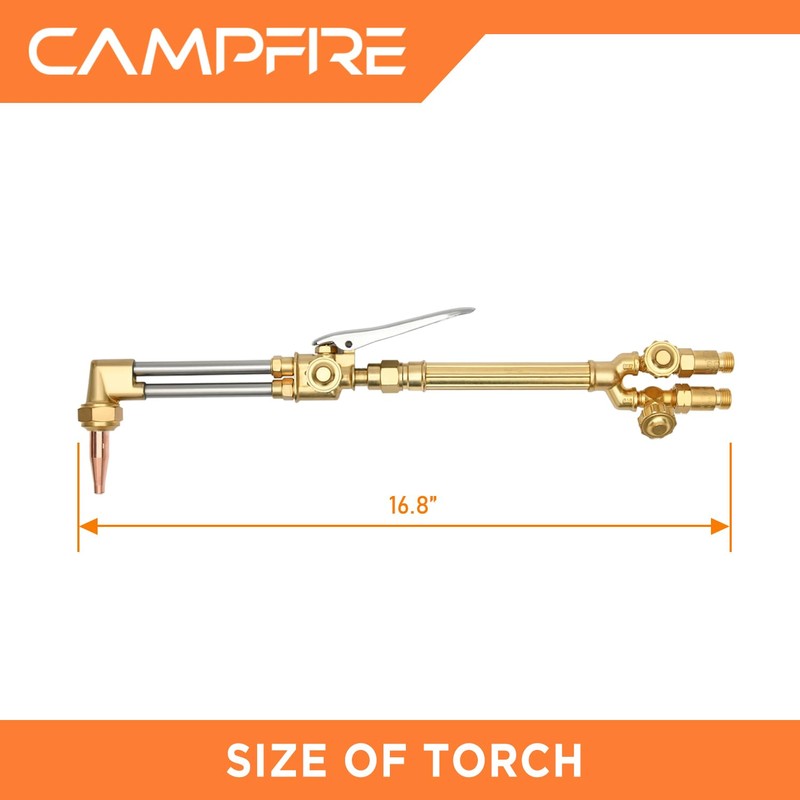 CAMPFIRE Oxygen Acetylene Torch Kit, 12 Pcs Welding Cutting Torch