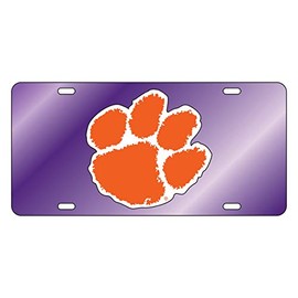 Clemson Tigers Tag (PURPLE MIRROR/REF ORG PAW TAG (14007))