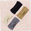PACKOVE 4pcs Crochet Headbands with Bowknot Design Warm Winter Hair