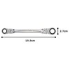 Tone HPRMFW-1214 Double Neck Swing Ratchet Glasses Wrench Double Sided