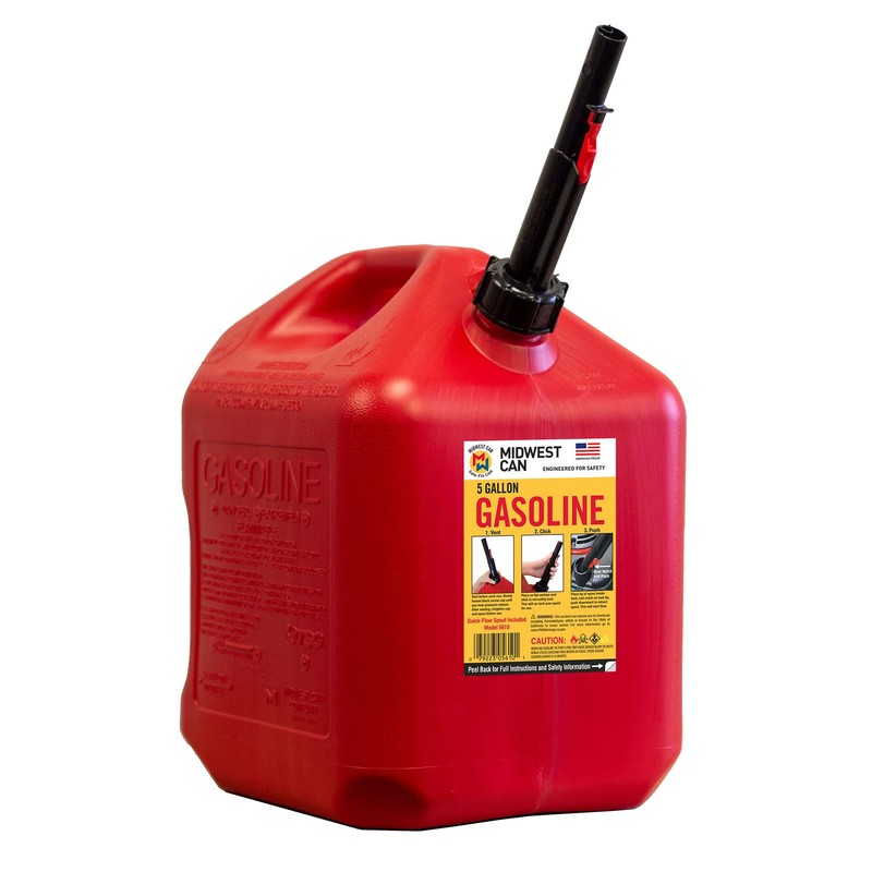 Midwest Can Company 5610 5 Gallon Gas Can Fuel Container