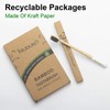 NUDUKO Biodegradable Charcoal Toothbrush Bamboo Toothbrushes - 6 Pack Eco-Friendly,