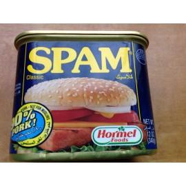 Hormel Foods SPAM Classic Hormel Foods International Arabic "90% Pork NOT FOR MUSLIMS" Label