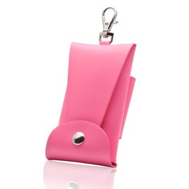 KNUTE School Bag Key Case with Reel for Elementary School Students Boys Girls Kids with Hook Belt Fixing Inconspicuous Men's Women's Key Smart Key Colorful Anti-Theft, pink, (rose pink)