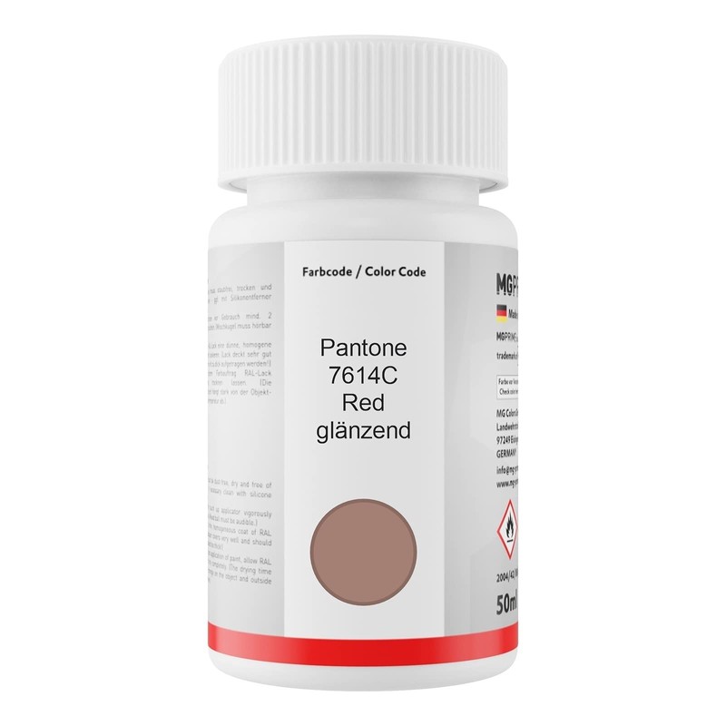 Pantone 7614C Red Gloss Paint Pen 50 ml Quick Drying