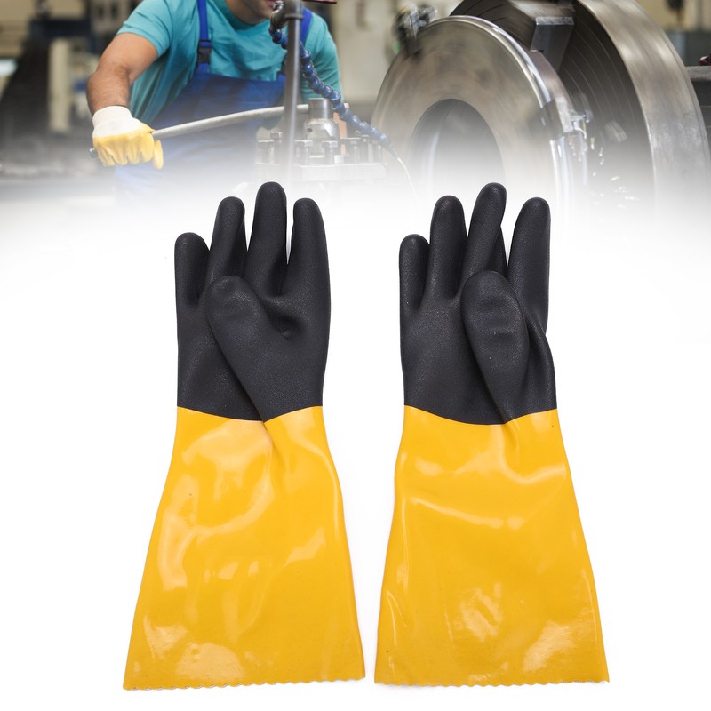 PVC Coated Protective Gloves Lengthening Seamless Wear Resistance Gloves for