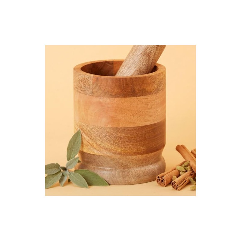 Large Mango Wood Mortar Pestle