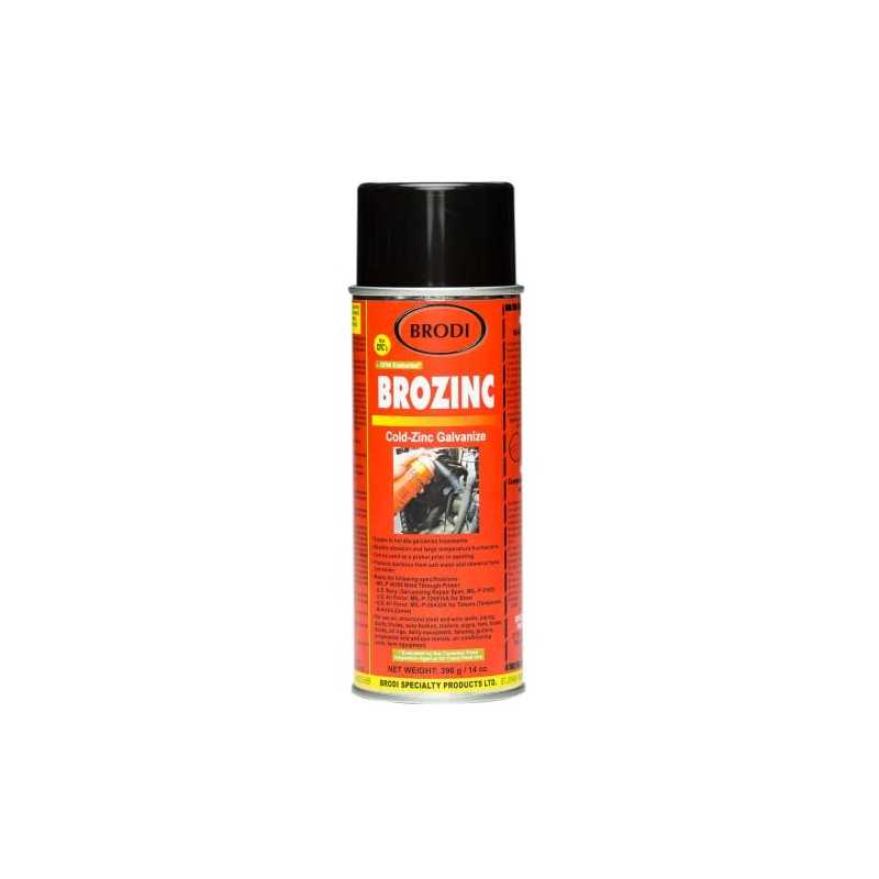BroZinc - Spray on Cold Zinc Galvanizer - Prevents Metal