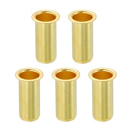 sourcing map 5Pcs Fit for 6mm(1/4") Tube ID Brass Compression Fitting, Insert Tube Support Compression Sleeve Fitting, Sleeve Ferrules for Water Oil Air Pipe