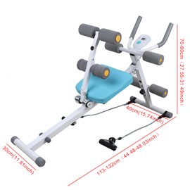 PIAOCAIYIN Abdominal Exercise Machine, Height Adjustable Gym Equipment, Fitness Equipment with Led Screen, Ab Fitness Equipment, Multifunction Home Gym Equipment, Workout Machine for Home Workouts