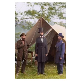 PRESIDENT ABRAHAM LINCOLN AT ANTIETAM IN 1862 COLORIZED 4X6 PHOTOGRAPH REPRINT