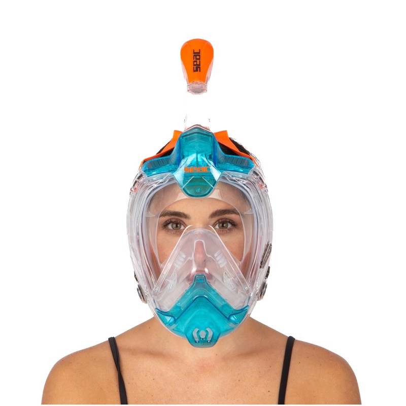 Seac Libera Full Face Snorkeling Mask with Quick Release Buckles,