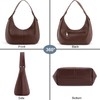 NIUEIMEE ZHOU Crescent Shoulder Bags for Women Vegan Leather Hobo
