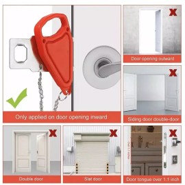 Lock & Lock Portable Door Lock Anti-theft Travel Lock Door Security Home Hotel