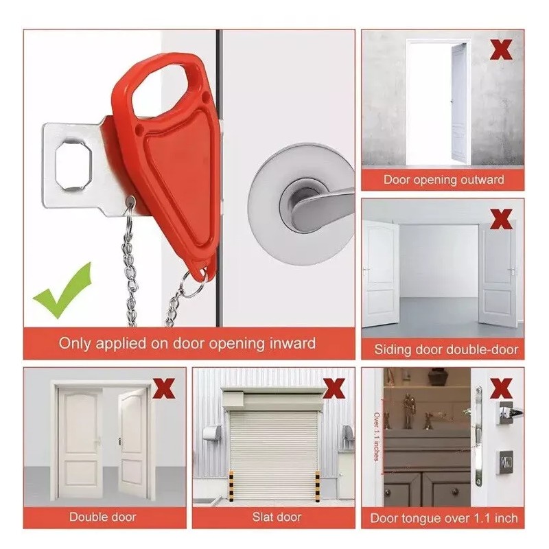 Lock & Lock Portable Door Lock Anti-theft Travel Lock Door