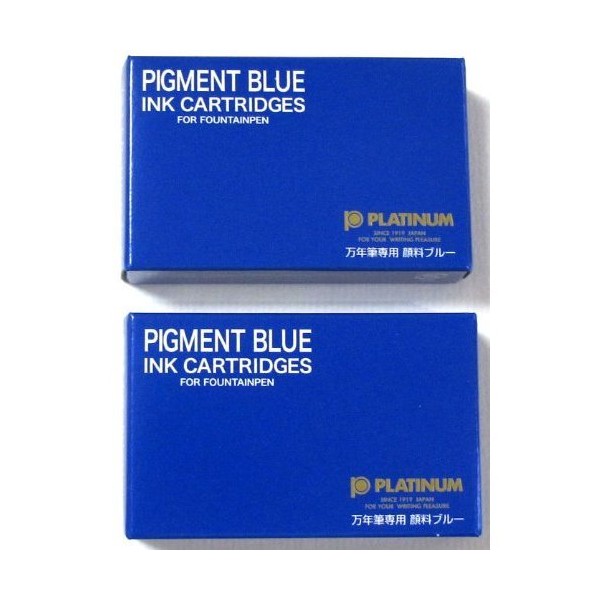 Platinum Fountain Pen Pigment Cartridge Ink Blue [2 Boxes] SPG-500#60
