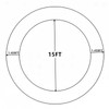 15 FT Round Pool Cover, Heavy Duty PE, Waterproof with